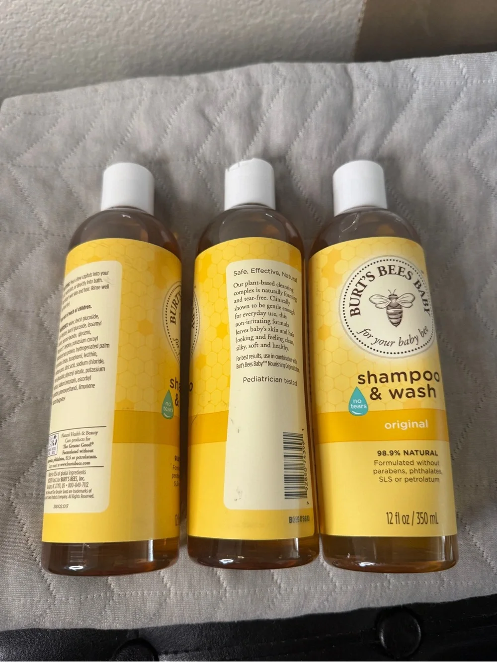 Burt's Bees Baby Original Shampoo & Wash - Yellow Labels Bundle (3 Bottles) New